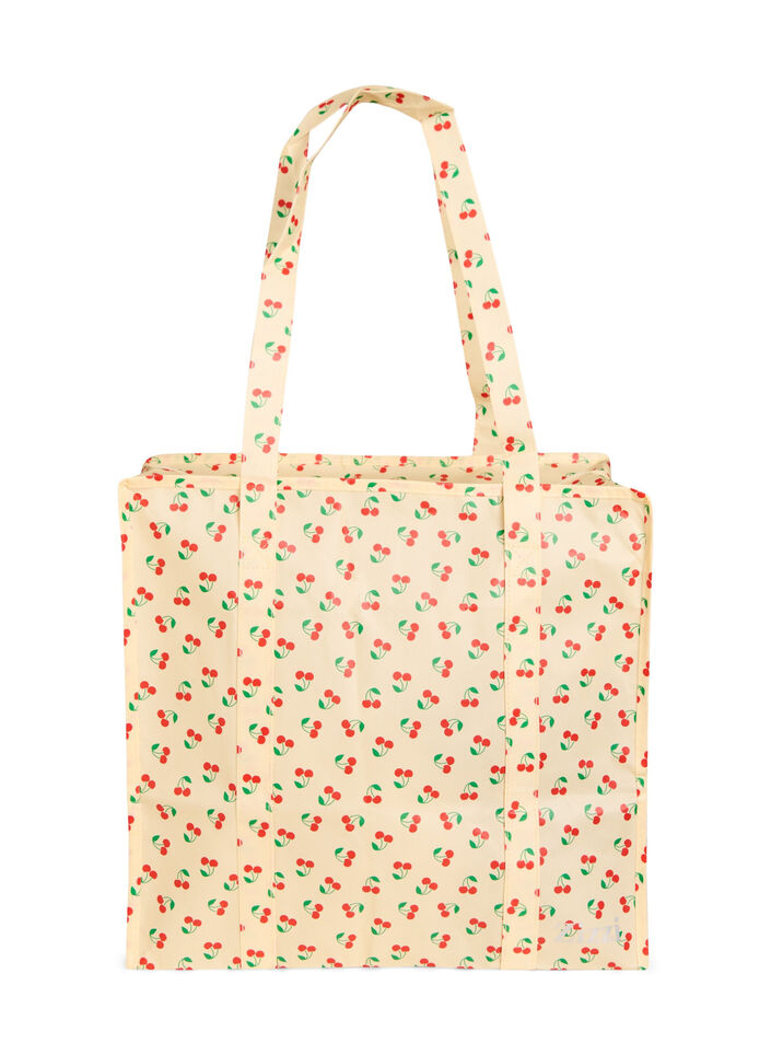 Shoppingv&auml;ska med dragkedja, Gul, Packshot image number 0