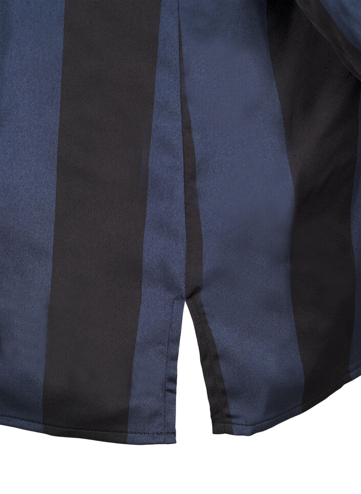 Randig satinskjorta, Spellbound w. Black, Packshot image number 3