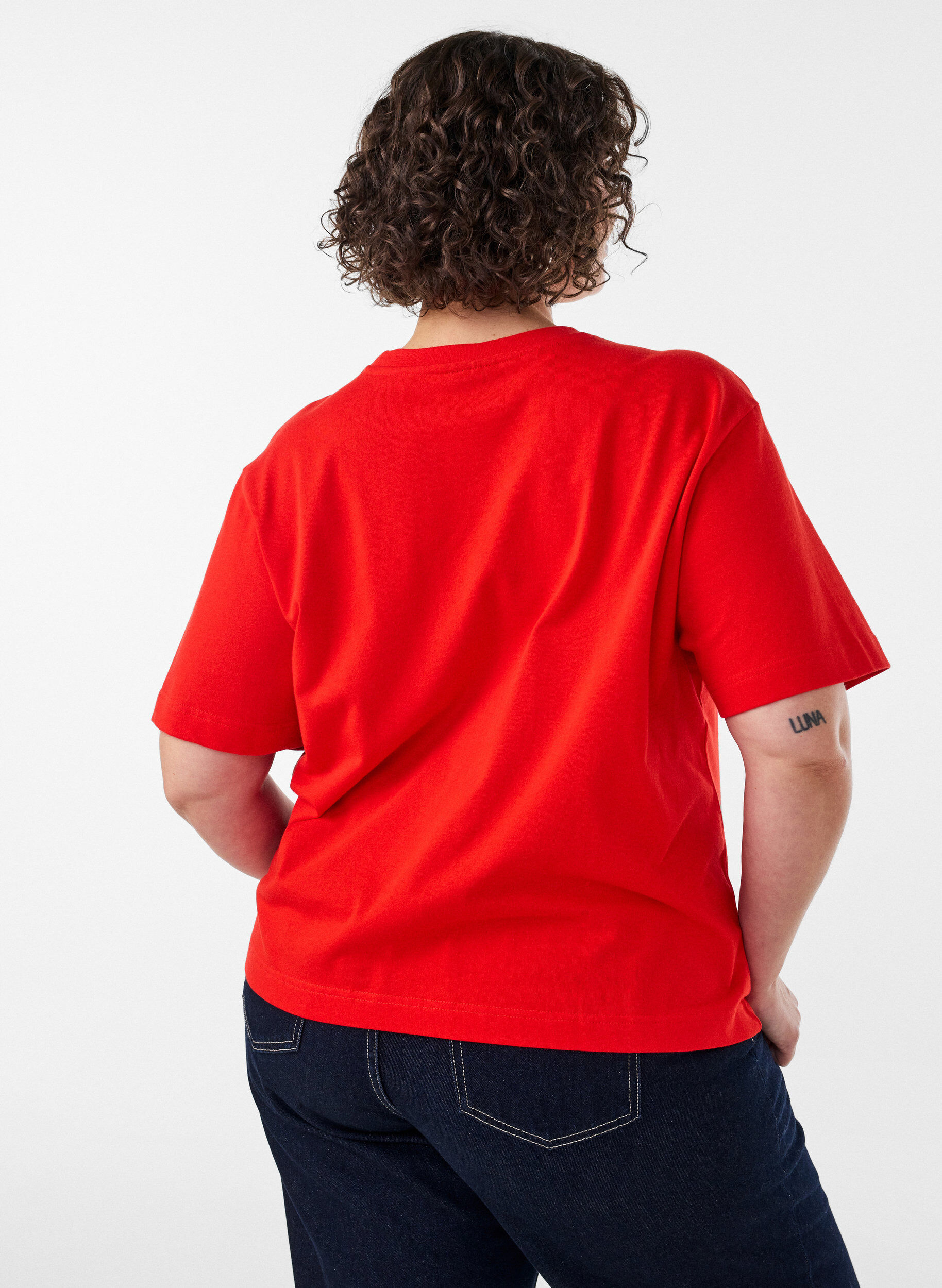 ZizziBoxig t-shirt i bomull, 0942, Model image number 2
