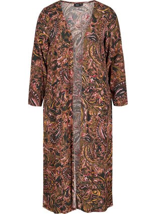 Lång kimono i viskos med fint mönster, Paisley AOP, Packshot image number 0