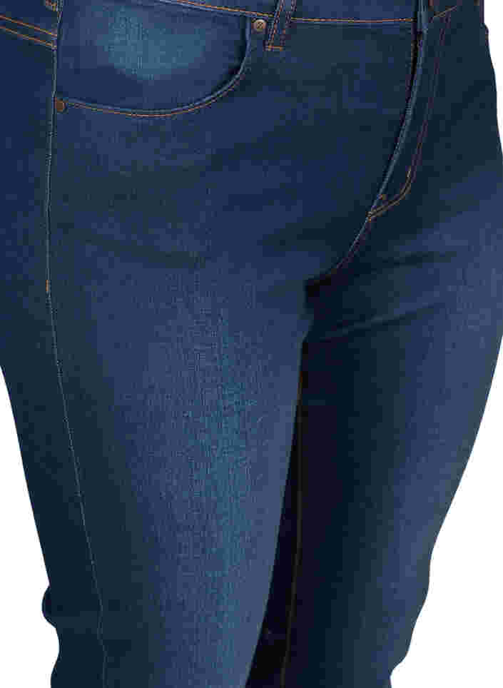 Slim fit Emily jeans med normalhög midja, Blue denim, Packshot image number 2
