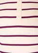Ribbad t-shirt med r&auml;nder och knappdetalj, Lila, Packshot image number 2