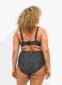 Bikinitrosa med extra hög midja i tryck , Black White Dot, Model