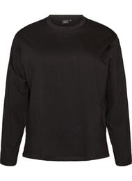 Bas-t-shirt med l&aring;nga &auml;rmar, Svart