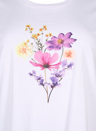 T-shirtar med blomstermotiv, Bright W. w. Flower, Packshot image number 2