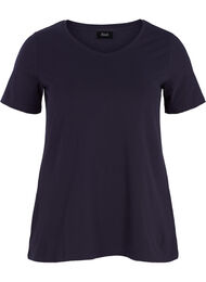 Enf&auml;rgad t-shirt i bomull, Bl&aring;
