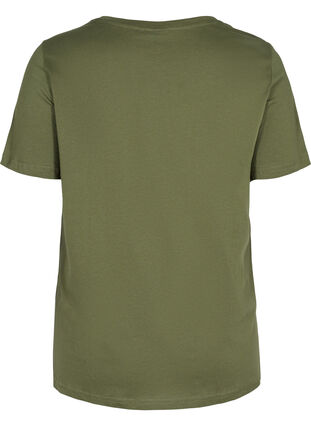 T-shirt i bomull med tryck, Ivy Green ATHLETIC, Packshot image number 1