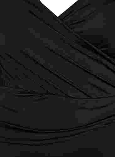 Baddräkt med omlottdesign, Black, Packshot image number 2