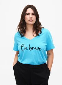 T-shirt i bomull med kort ärmar, Blue Atoll W. Be, Model
