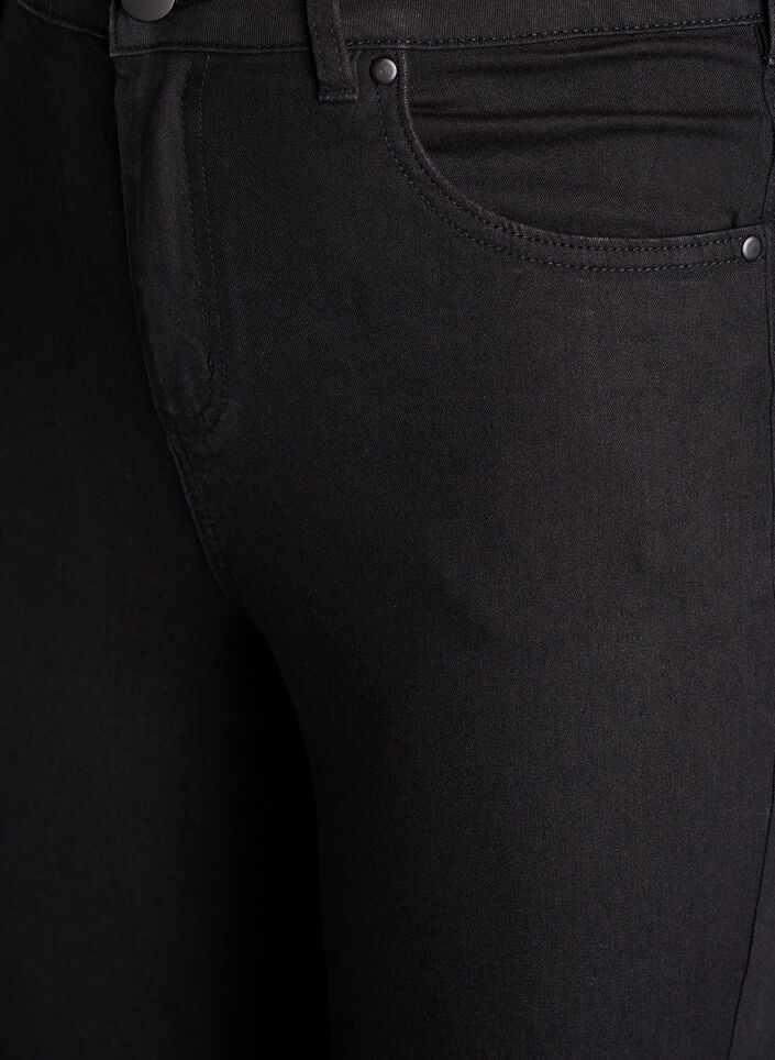 Amy jeans med h&ouml;g midja och supersmal passform, Svart, Packshot image number 2