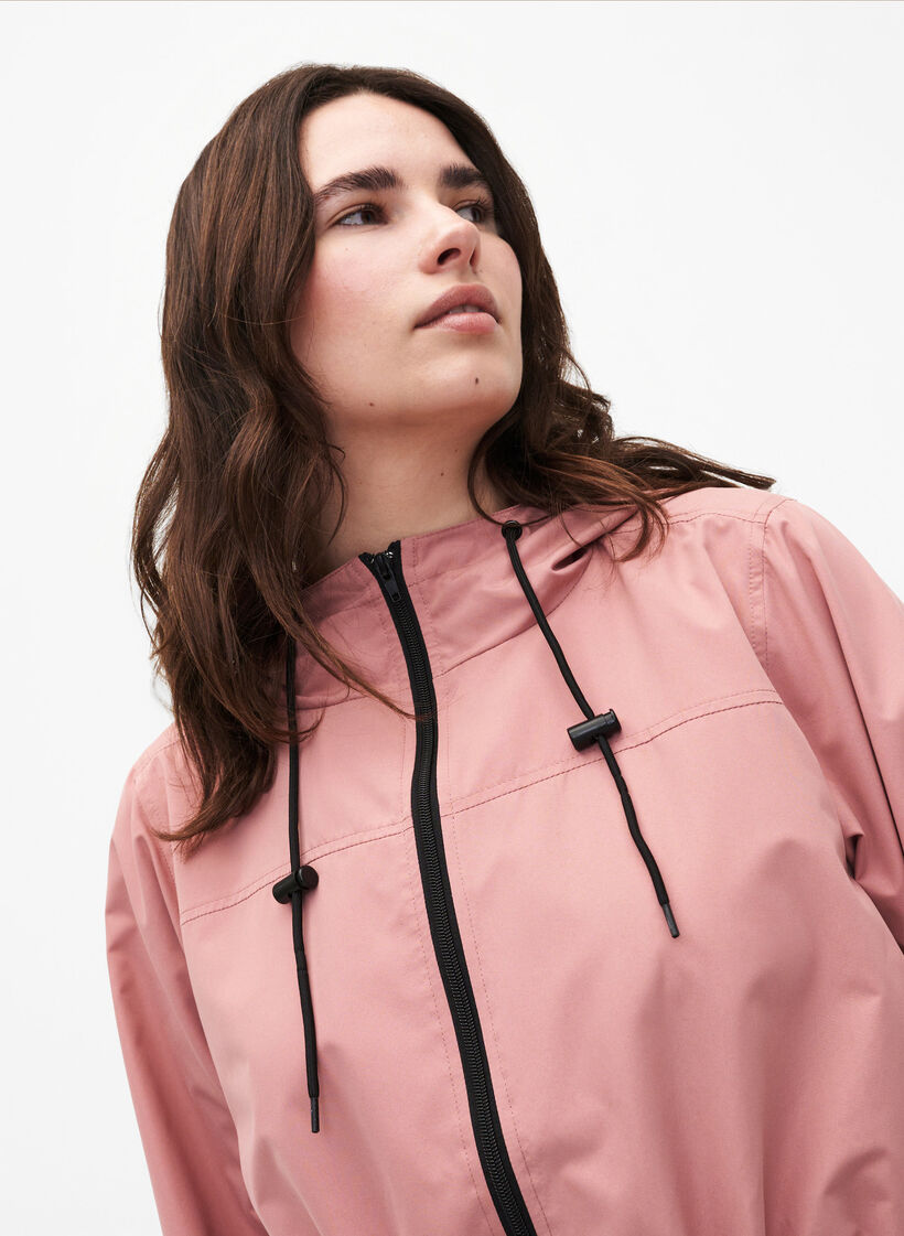 FLASH - Vattenavvisande parka med huva, Ash Rose, Model image number 2