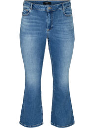 Ellen bootcut jeans med hög midja, Blue denim