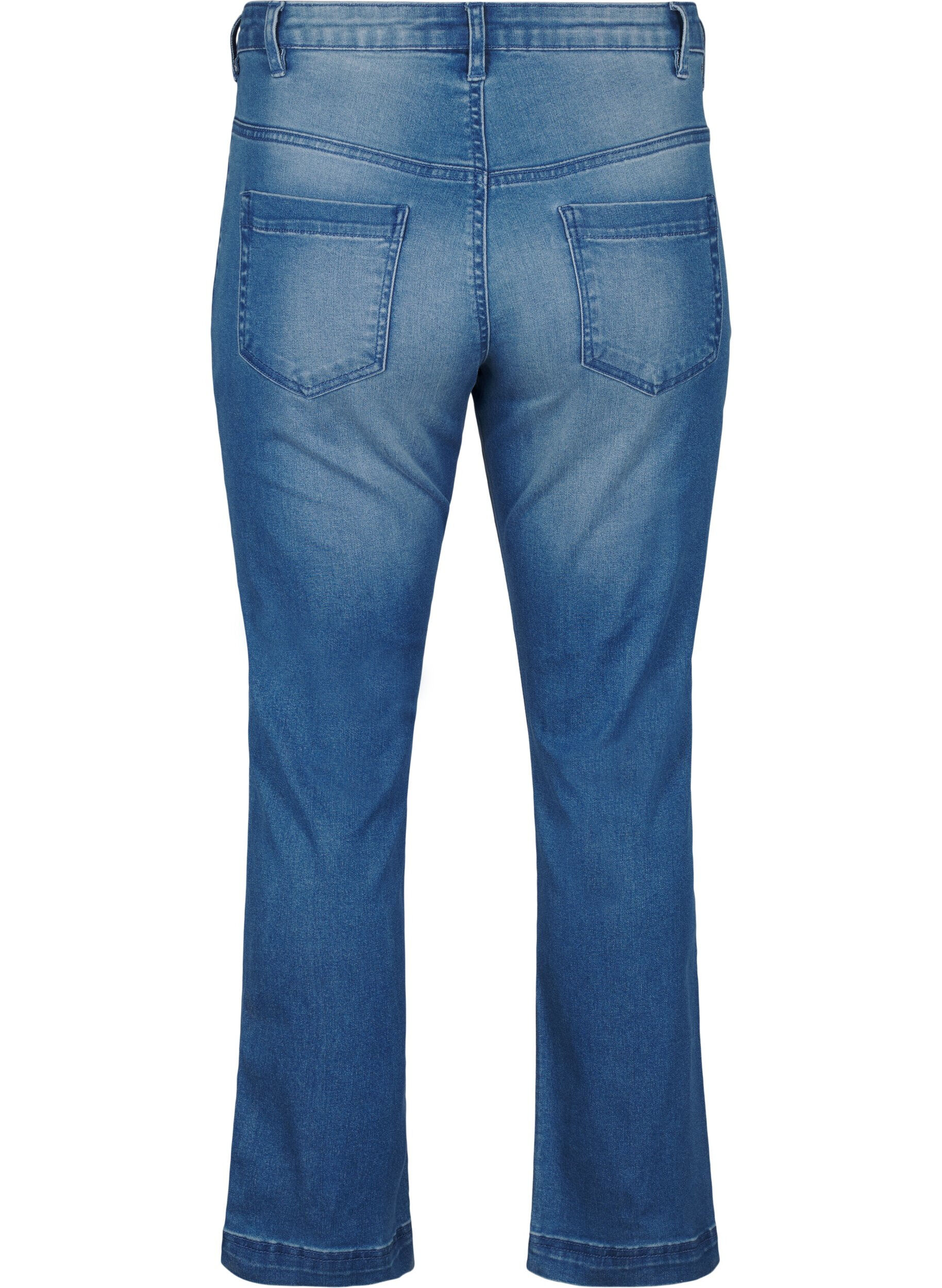 ZizziSlim fit Emily jeans med normalh&ouml;g midja, Bl&aring;, Packshot image number 1