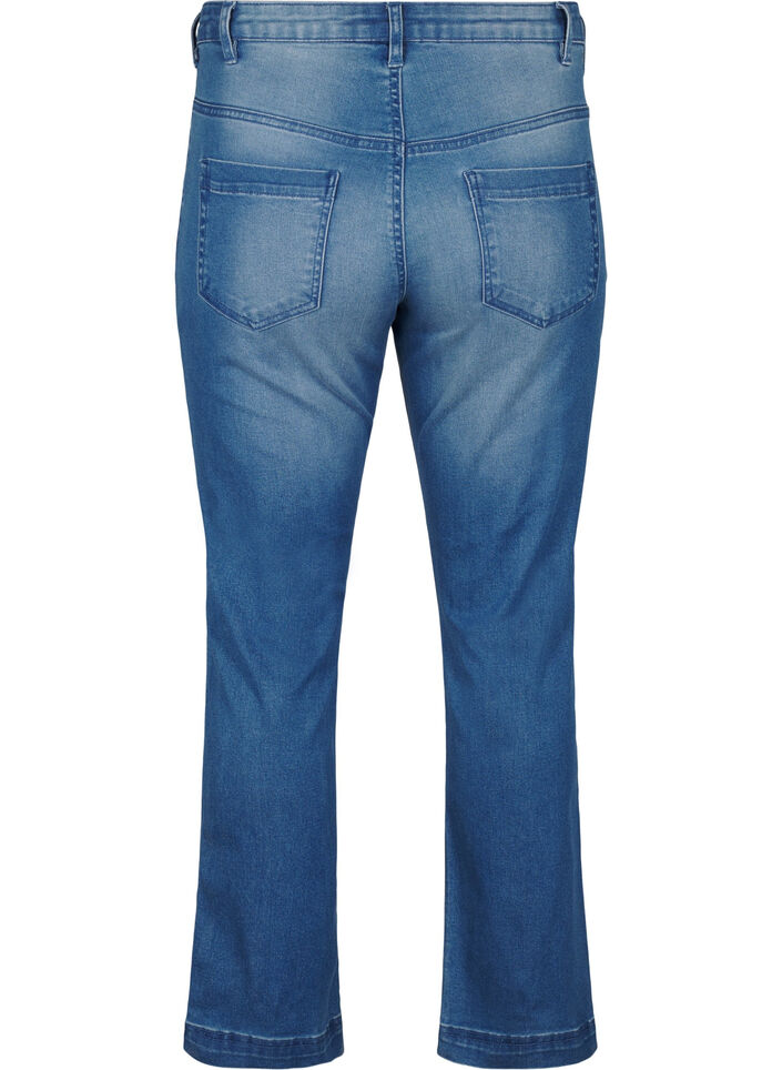 Slim fit Emily jeans med normalh&ouml;g midja, Bl&aring;, Packshot image number 1