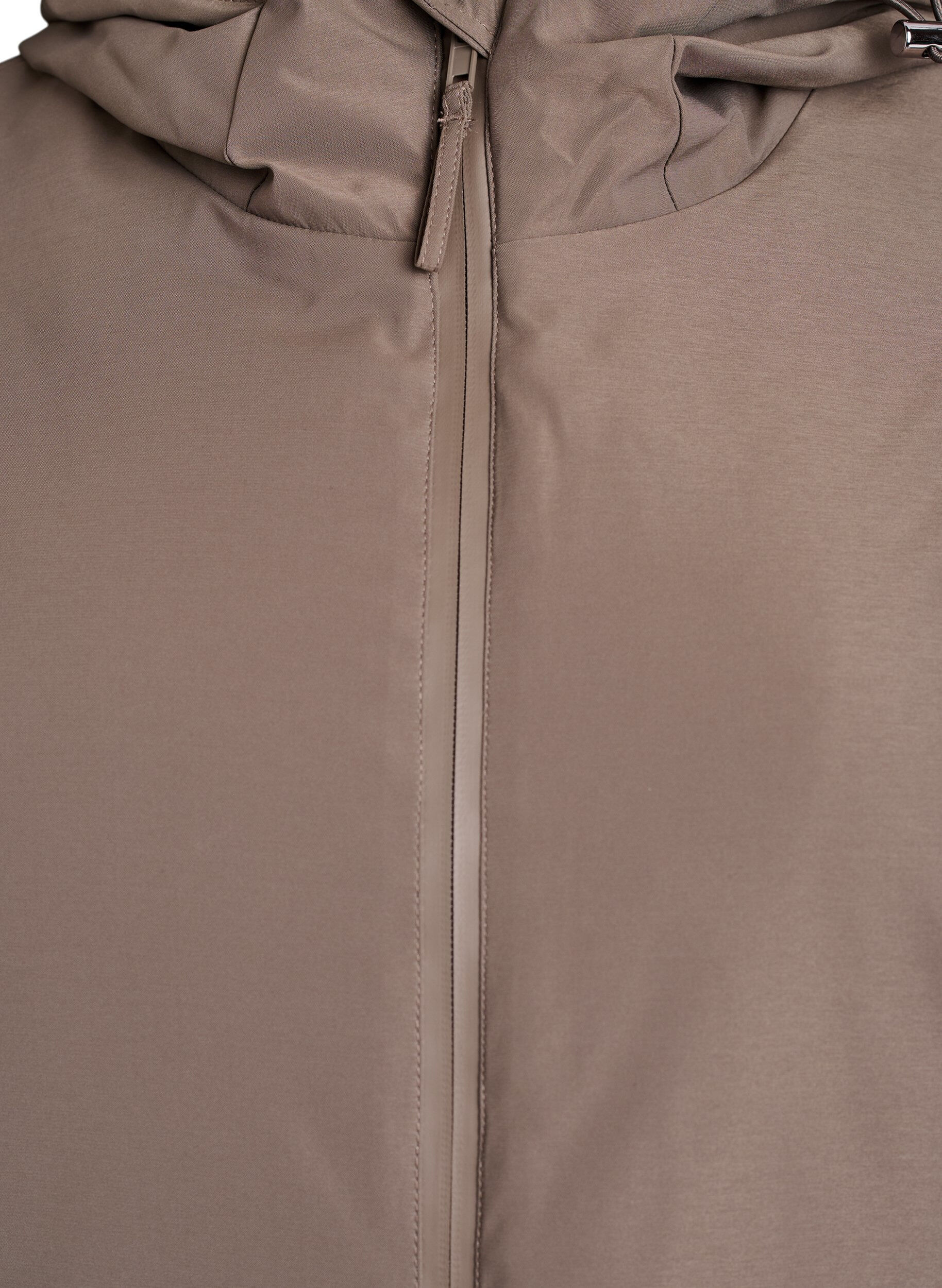 Zizzi Vinterjacka med justerbar midja, Brun, Packshot image number 2