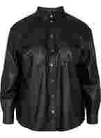 Skjorta i läderimitation, Black
