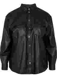 Skjorta i läderimitation, Black