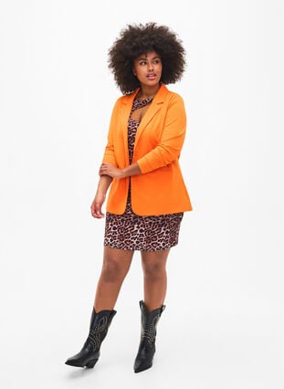 Blazer med fickor, Vibrant Orange, Model image number 2