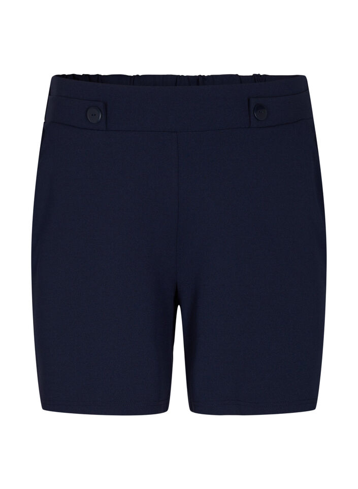 Shorts med fickor och l&ouml;s passform, Bl&aring;, Packshot image number 0