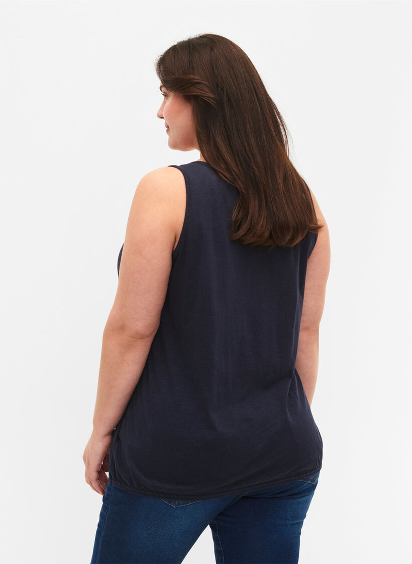 Bomullstopp med spetskant, Navy Blazer, Model image number 1