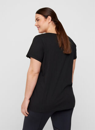  T-shirt till träning med print, Black Motivated, Model image number 1