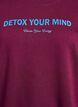 Sweatshirt med texttryck, M&ouml;rk Bordeaux, Packshot image number 2