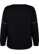 Sweatshirt med kontrastsömmar, Black, Packshot image number 1