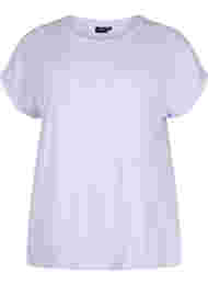 Melerad t-shirt med korta ärmar, Lavender Mél
