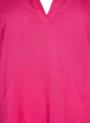 Huvklänning i bomullsblandning med linne, Beetroot Purple, Packshot image number 2