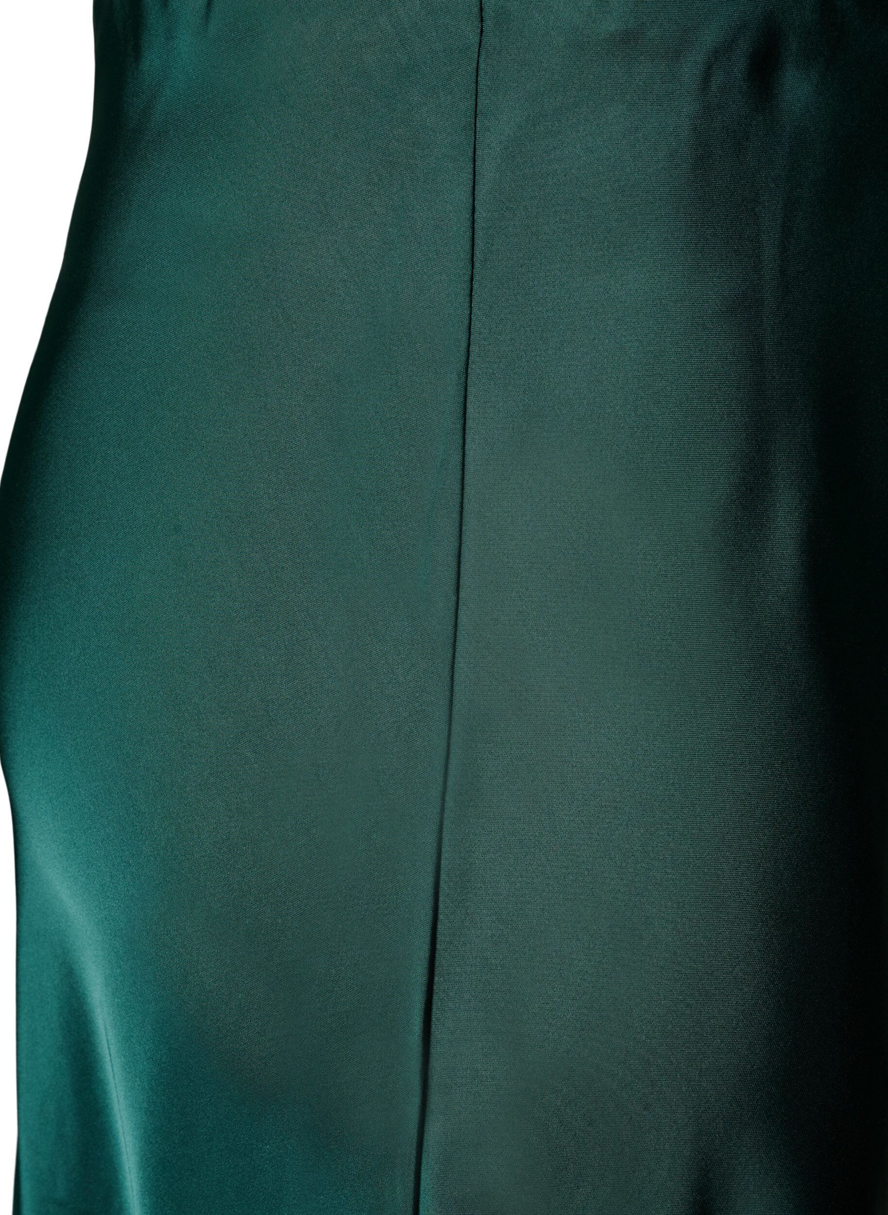 ZizziMidikjol i satin, Gr&ouml;n, Packshot image number 3