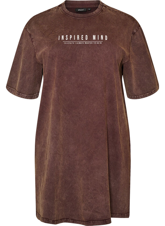 L&ouml;s t-shirtkl&auml;nning med tv&auml;ttad look, Brun, Packshot image number 0