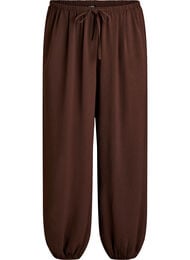 Ballongbyxor med h&ouml;g midja, Brun