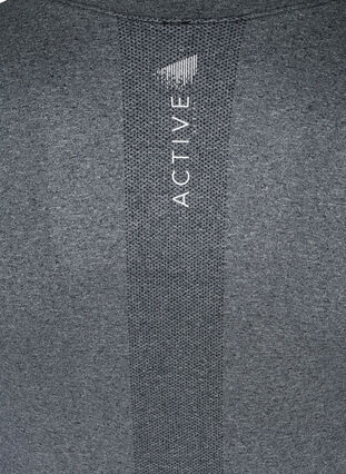 Sömlös underställströja, Dark Grey Melange, Packshot image number 3