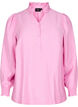 Blus med volangkrage, Rosa, Packshot image number 0