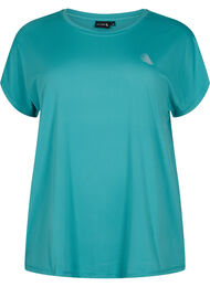 Kortärmad t-shirt för träning, Green-Blue Slate
