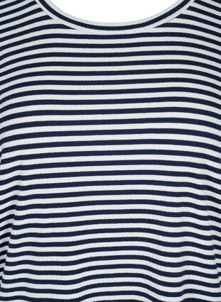 Randig tröja med långa ärmar, N. Sky/White Stripe, Packshot image number 2