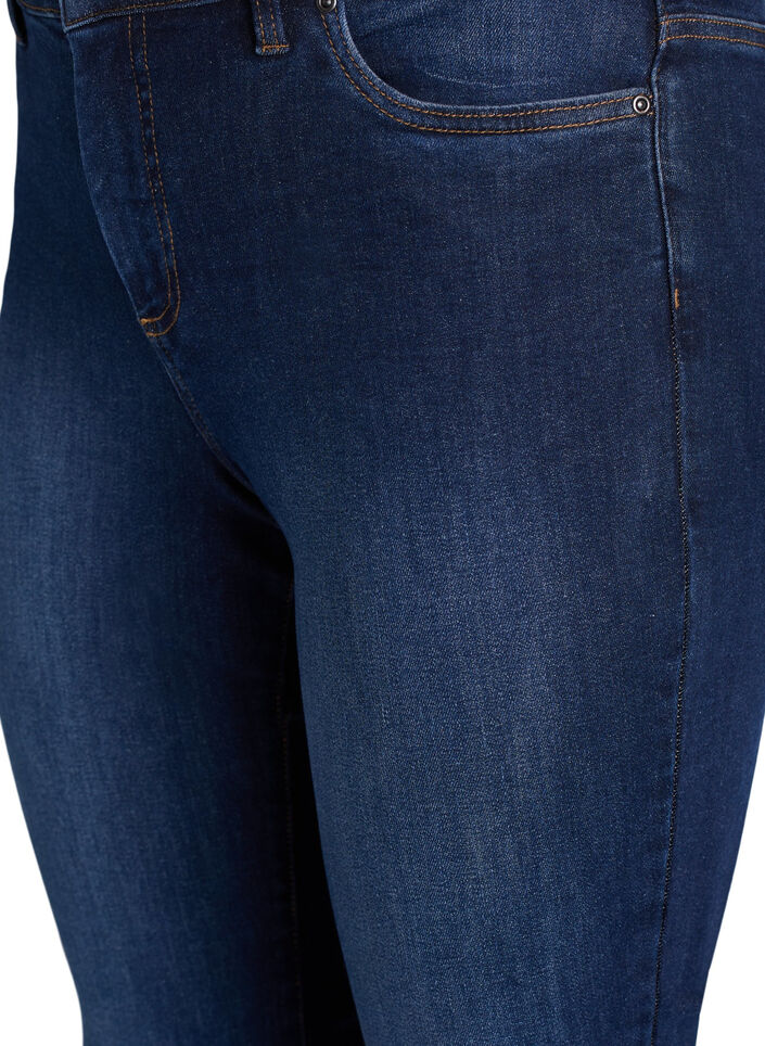 Slim fit-jeans med normal midja, Dark Blue, Packshot image number 2