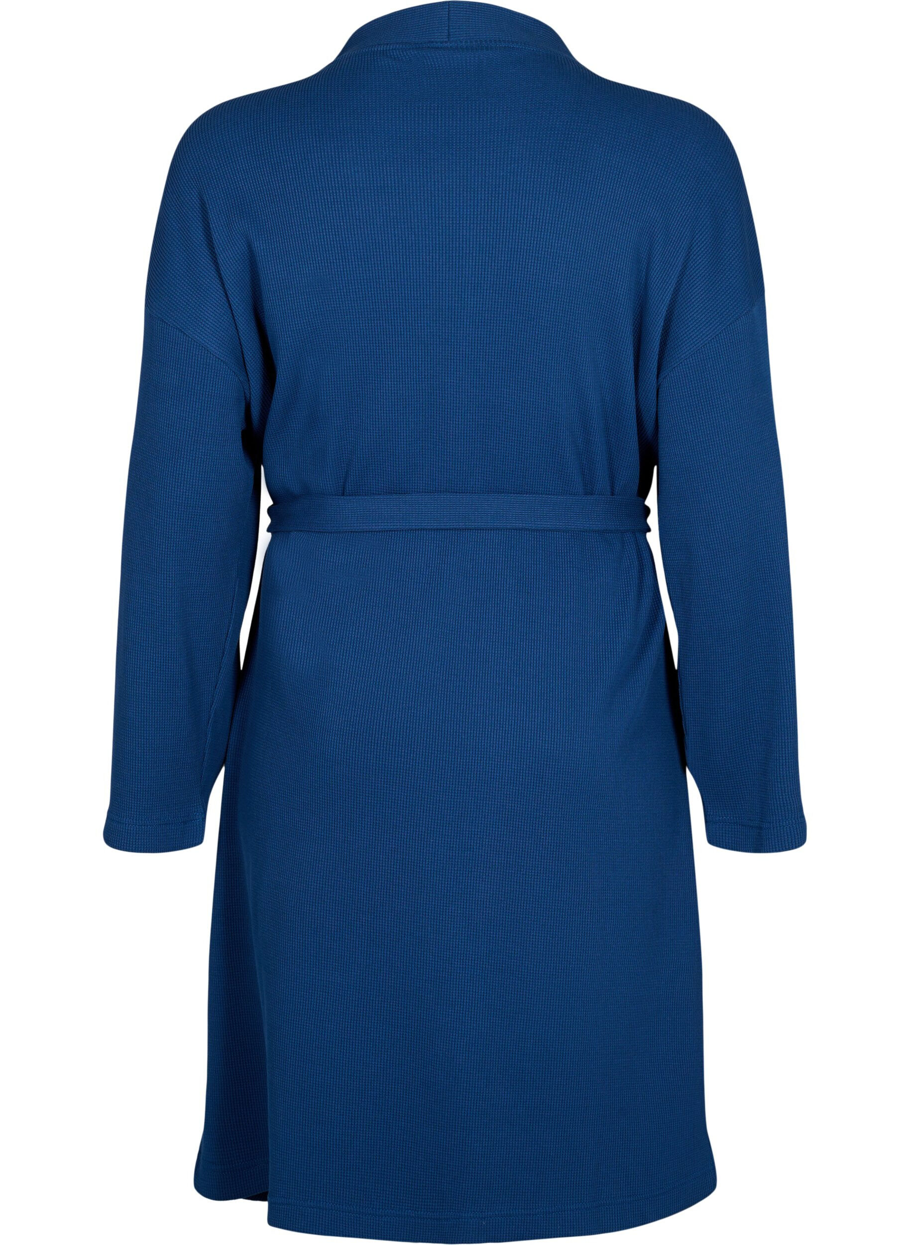 Zizzi Badrock med fickor och sk&auml;rp i midjan, Blue Opal, Packshot image number 1