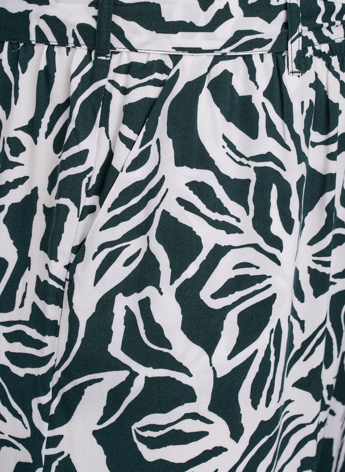 Viskosbyxor med h&ouml;g midja, Gr&ouml;n, Packshot image number 2