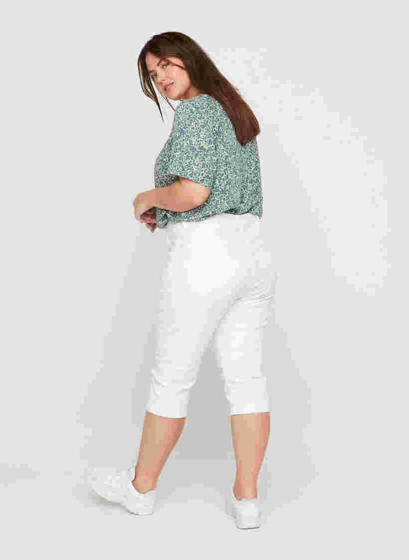 Slim fit Emily capri-jeans, Bright White, Model image number 2
