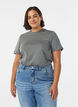 Enkel t-shirt i bomull med rund halsringning, Gr&aring;, Model image number 0
