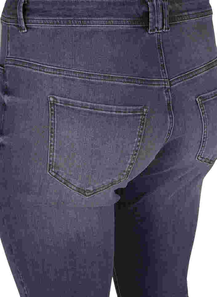 Nille jeans med extra slim fit och hög midja, Grey Denim, Packshot image number 3