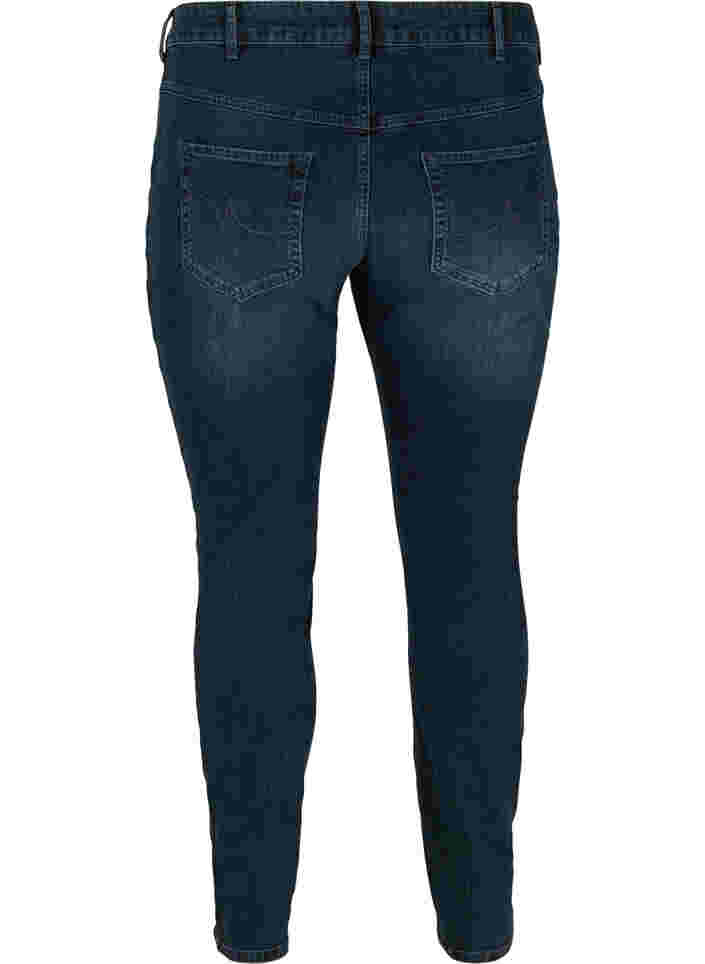 Slim fit Emily jeans med nitar, Dark blue, Packshot image number 1