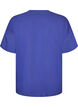T-shirt i ekologisk bomull med ett litet motiv framtill, Bl&aring;, Packshot image number 1