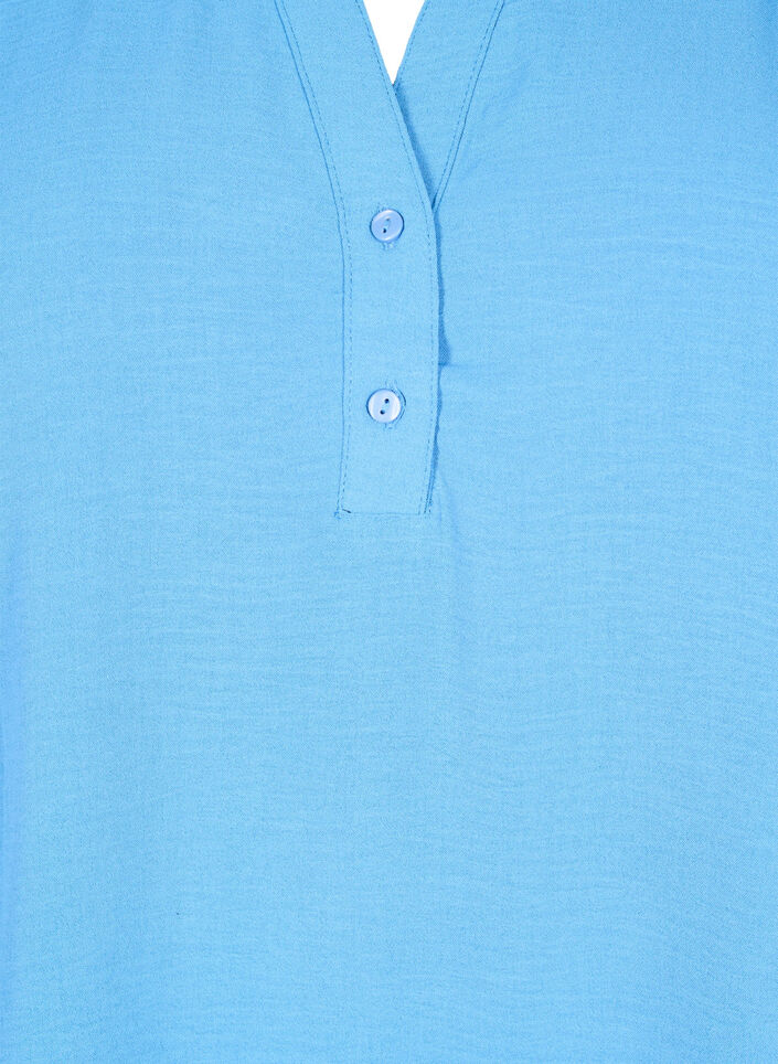 Långärmad skjortblus med V-ringning, Riverside, Packshot image number 2