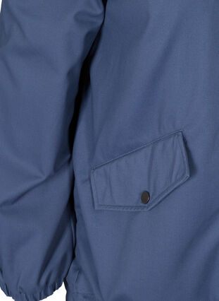 Kort jacka med huva och fickor, Blue Indigo, Packshot image number 3