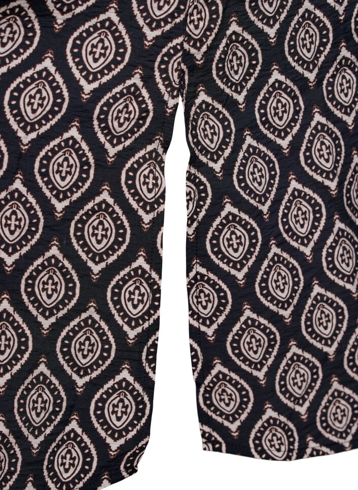 Kl&auml;nning med v-ringning i viskos, Bl&aring;, Packshot image number 3