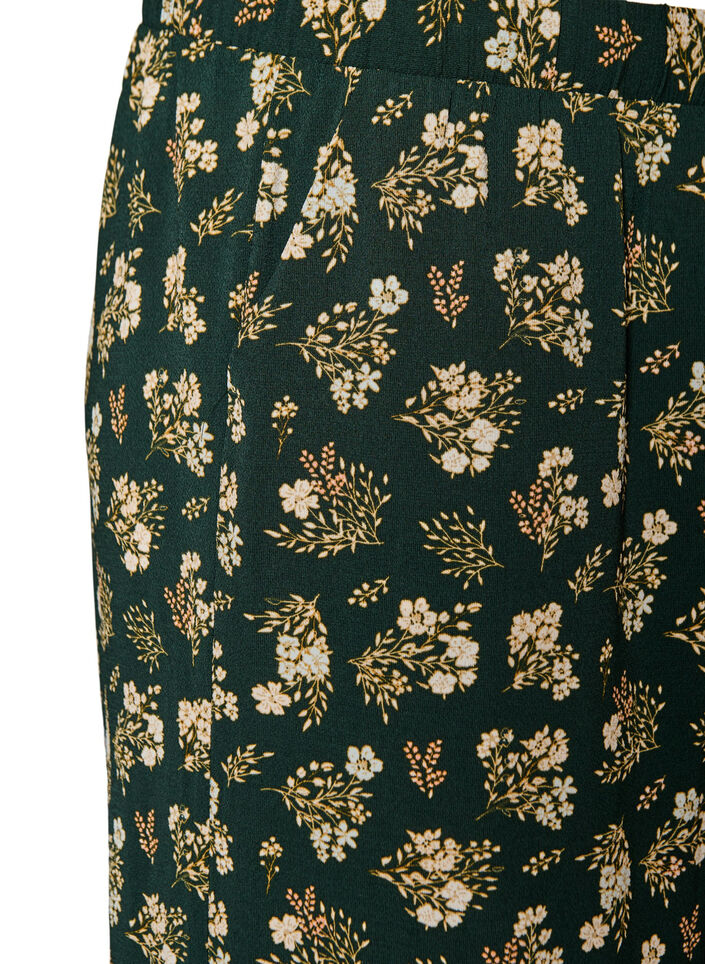Culottebyxor med tryck, Svart, Packshot image number 2