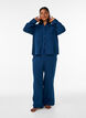 L&ouml;sa pyjamasbyxor i bomullsmuslin, Bl&aring;, Model image number 0