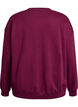 Sweatshirt med texttryck, M&ouml;rk Bordeaux, Packshot image number 1